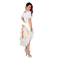 Elegante Satijnen Rok Met Kant Champagne Vrouw