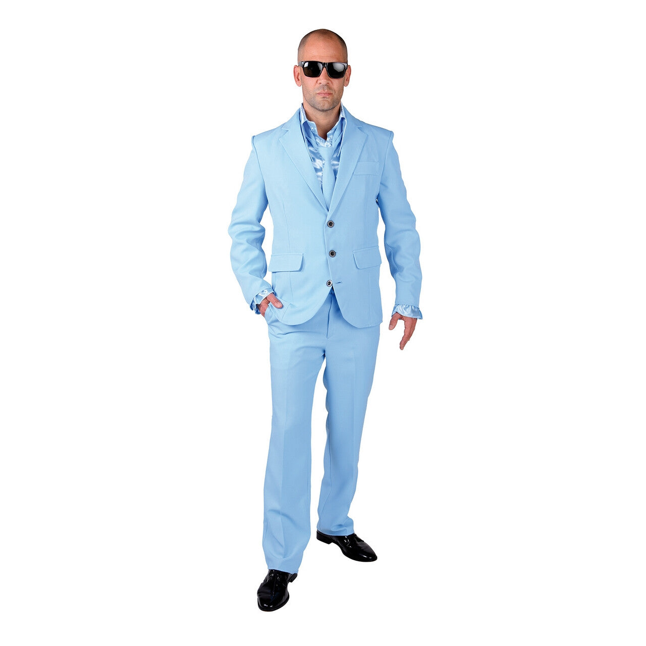 Op deze afbeelding zie je een Kostuums, van het merk Magic By Freddy's. Ice Cool Men In Blue Man Kostuum