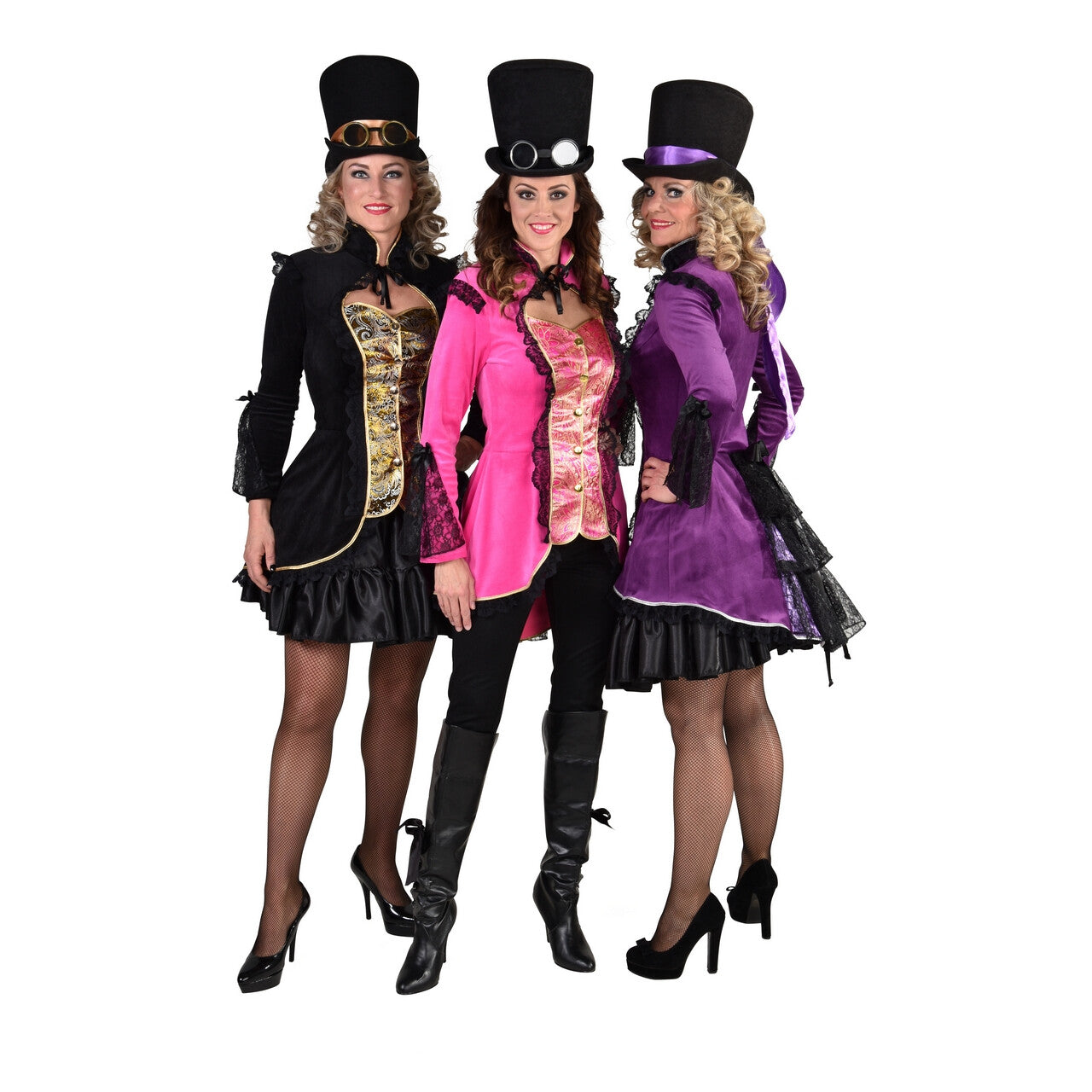 Op deze afbeelding zie je een Kostuums, van het merk Magic By Freddy's. Vergulde Bourgeoisie Jas Paars Vrouw