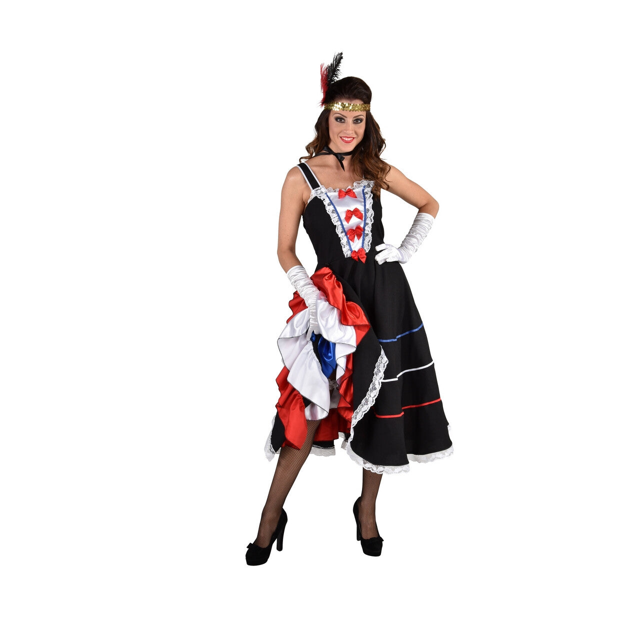 Op deze afbeelding zie je een Kostuums, van het merk Magic By Freddy's. Vive La France Can Can Vrouw Kostuum