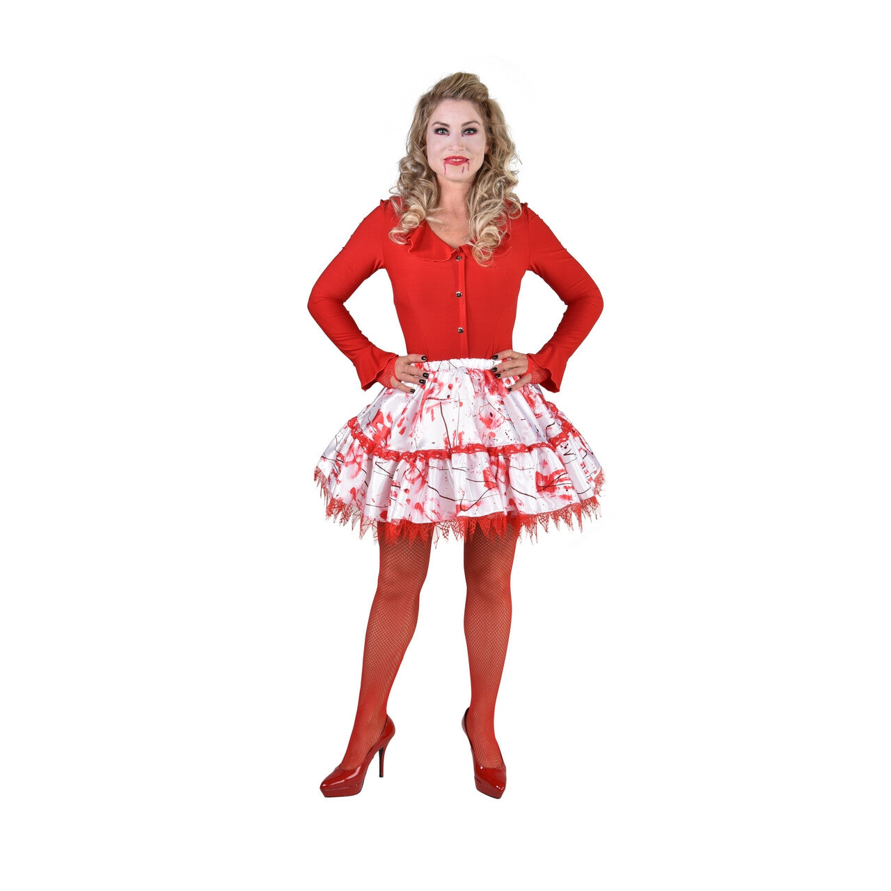 Op deze afbeelding zie je een Kostuums, van het merk Magic By Freddy's. Halloween Rok Met Bloed Besmeurd Vrouw