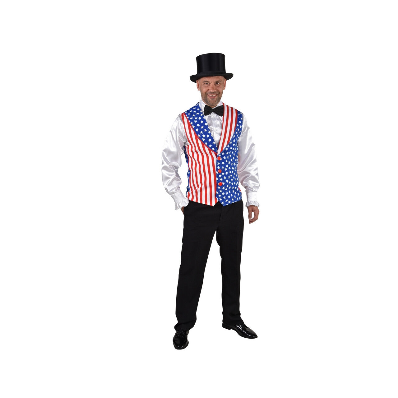 Op deze afbeelding zie je een Kostuums, van het merk Magic By Freddy's. Gilet Stars And Stripes Man