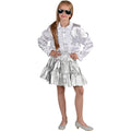 Zilveren Folie Glamour En Glitter Rok Meisje