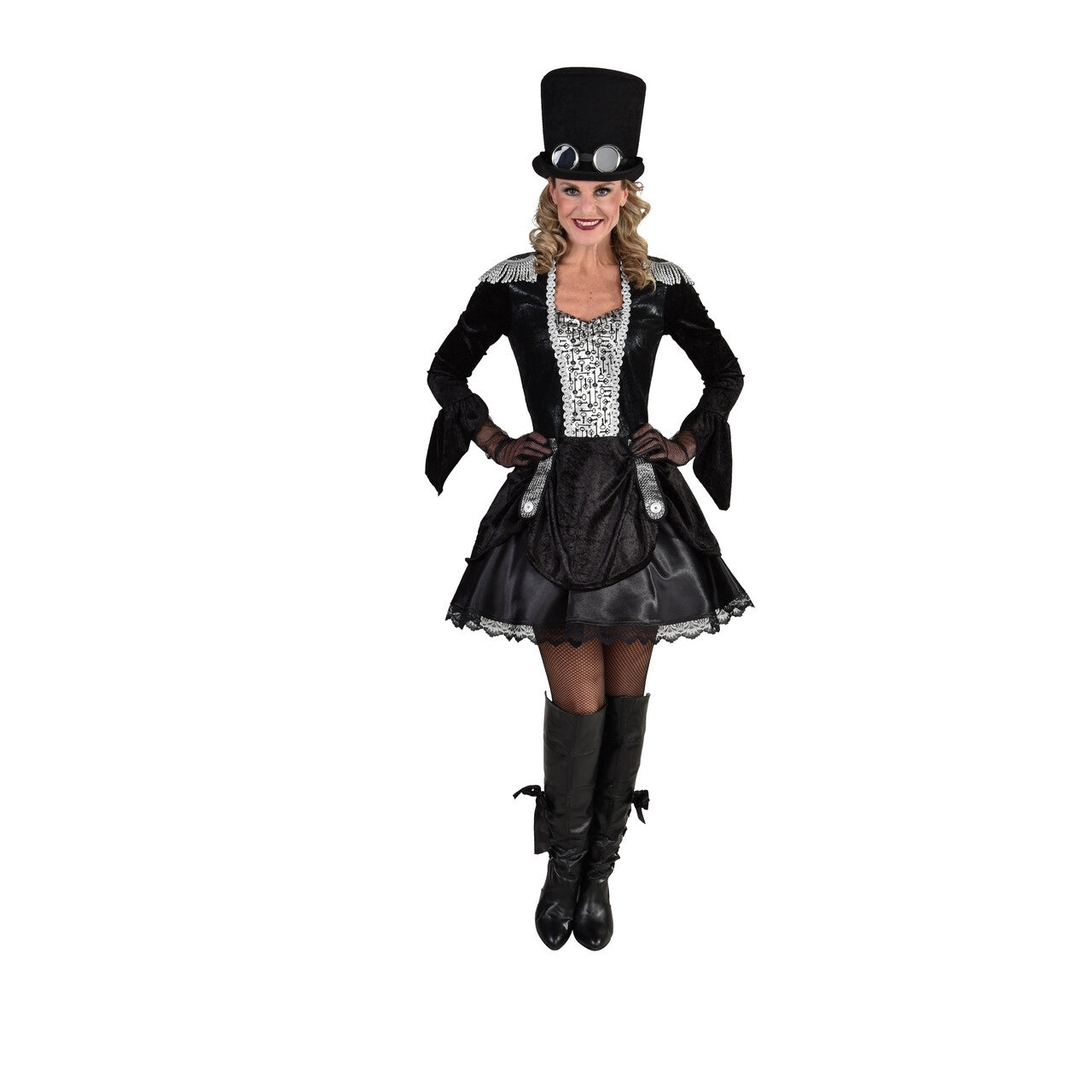 Op deze afbeelding zie je een Kostuums, van het merk Magic By Freddy's. Steeltown Steampunk Sleutels Vrouw Kostuum