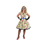 Op deze afbeelding zie je een Kostuums, van het merk Magic By Freddy's. Fleurige Bloesem Jaren 50 Zomer Vrouw Kostuum