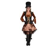 Op deze afbeelding zie je een Kostuums, van het merk Magic By Freddy's. Steampunk Piraat Kapitein Karin Vrouw Kostuum