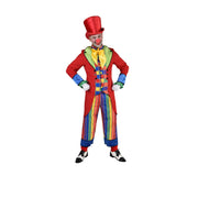 Op deze afbeelding zie je een Kostuums, van het merk Magic By Freddy's. Dol Dwaas Regenboog Circus Kostuum Man