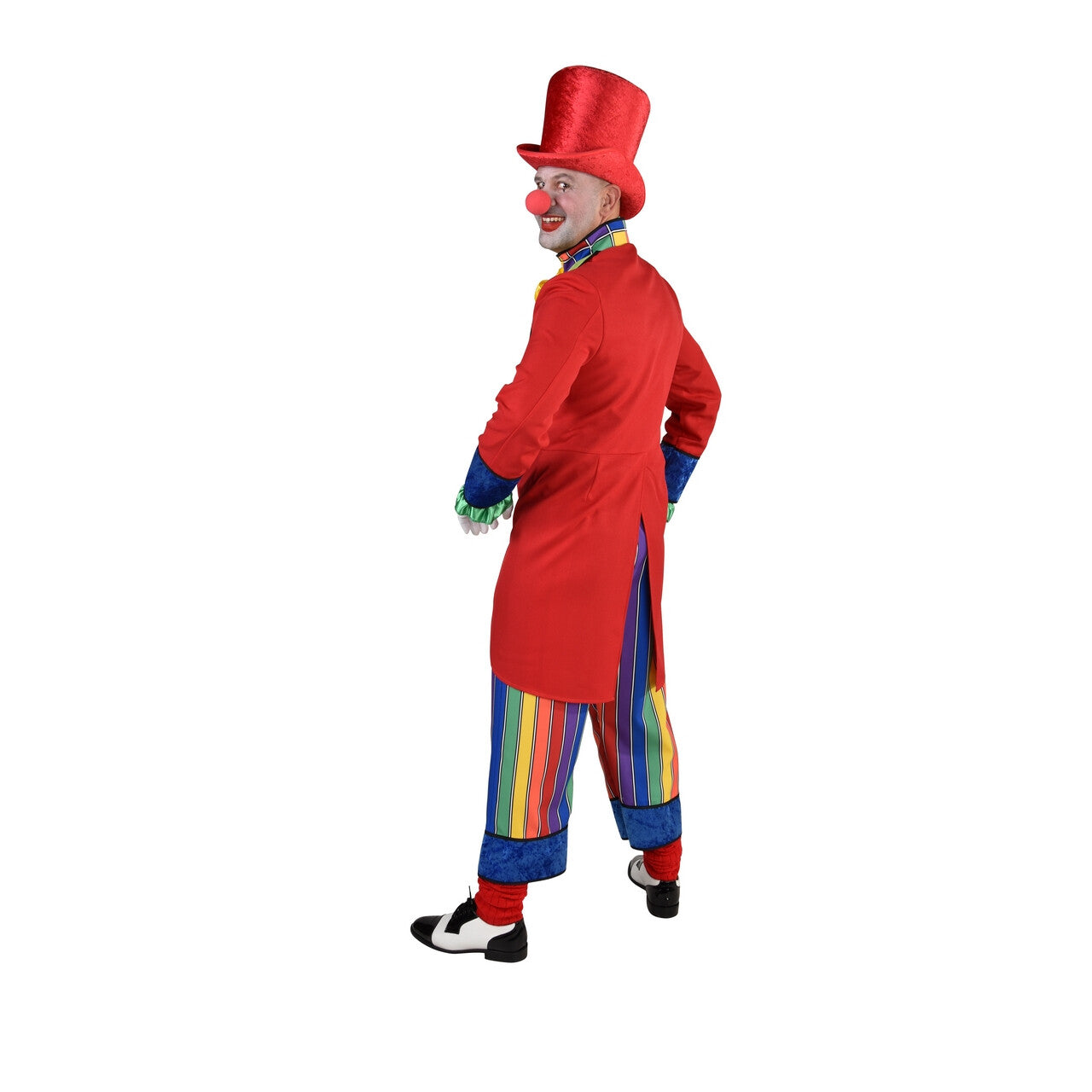Op deze afbeelding zie je een Kostuums, van het merk Magic By Freddy's. Dol Dwaas Regenboog Circus Kostuum Man