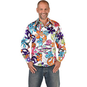 Op deze afbeelding zie je een Kostuums, van het merk Magic By Freddy's. Kleurrijke Peace Hippie Man