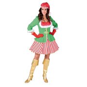 Op deze afbeelding zie je een Kostuums, van het merk Magic By Freddy's. Lievelingetje Van De Kerstman Vrouw Kostuum