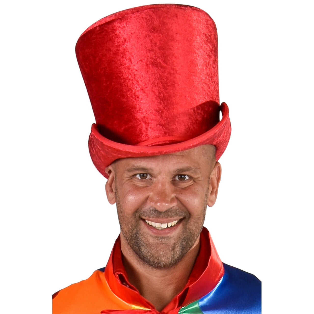 Op deze afbeelding zie je een Accessoires, van het merk Magic By Freddy's. Hoge Rode Toverhoed Clown