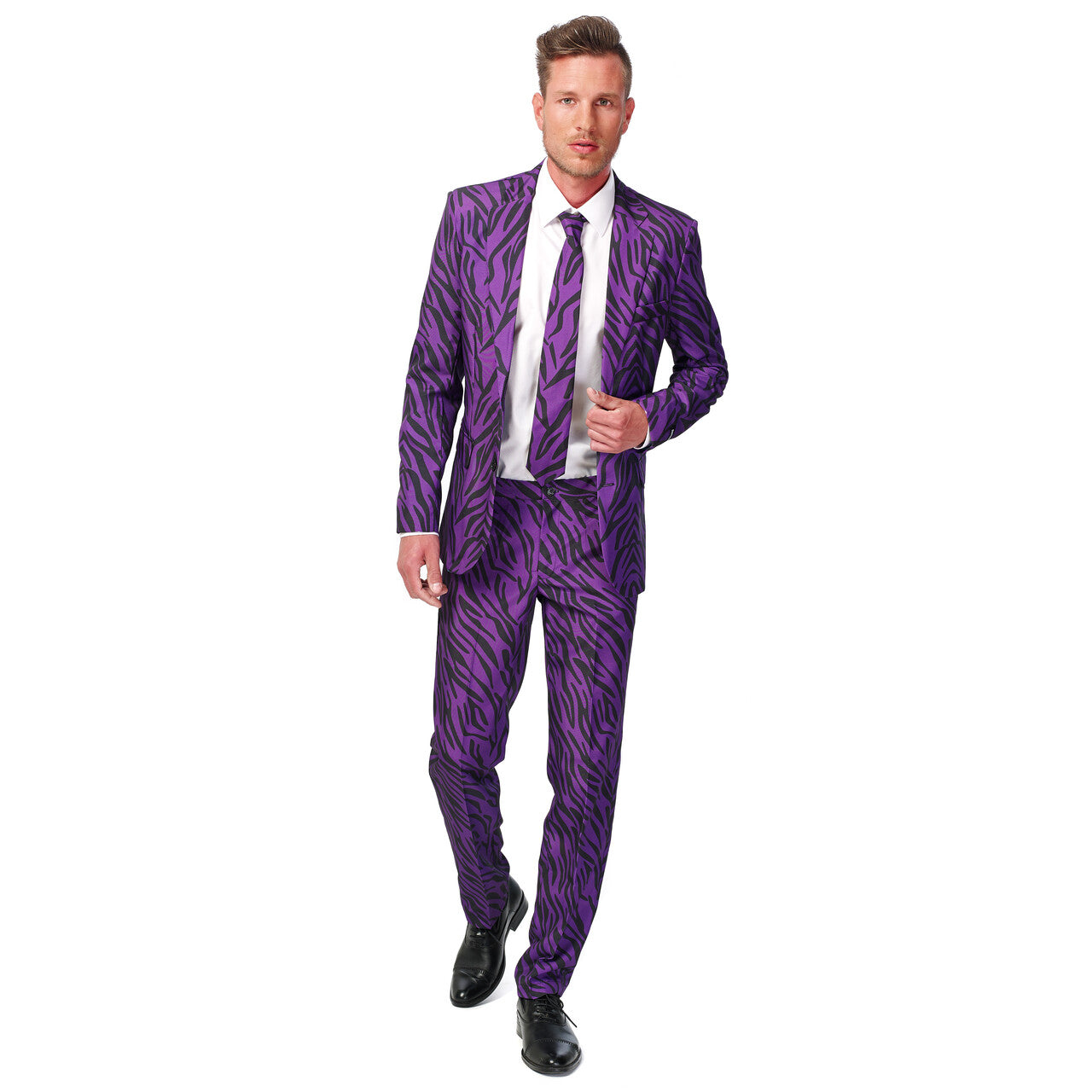 Op deze afbeelding zie je een Kostuums, van het merk Suitmeister. Lekker Foute Pimp Tiger Suitmeister Kostuum Man