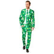 Op deze afbeelding zie je een Kostuums, van het merk Suitmeister. Iers St Patricks Day Clovers Opposuits Kostuum Man