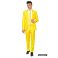 Helemaal Geel Solid Yellow Man Kostuum