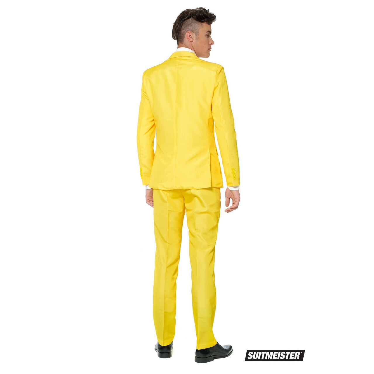 Op deze afbeelding zie je een Kostuums, van het merk Suitmeister. Helemaal Geel Solid Yellow Man Kostuum