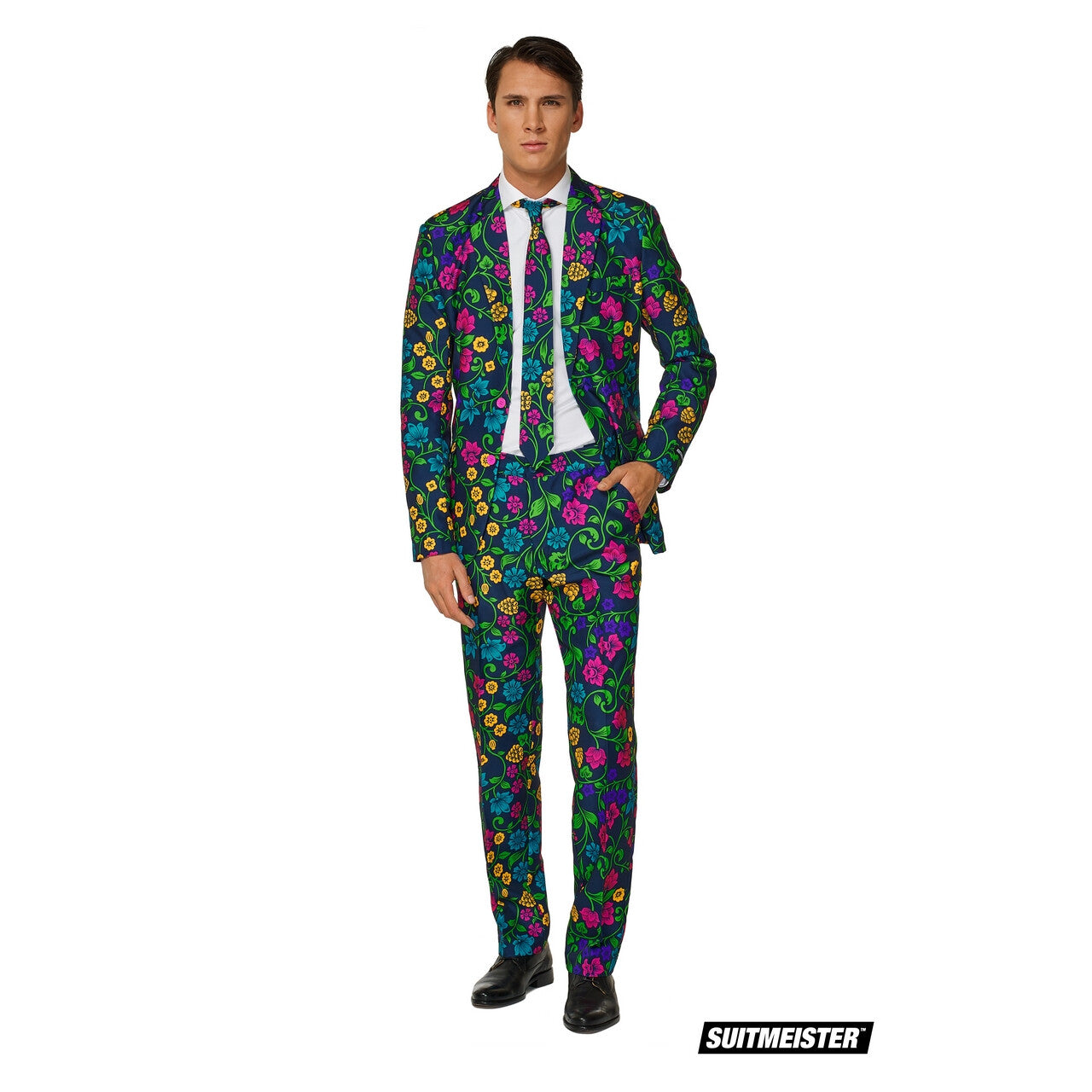 Op deze afbeelding zie je een Kostuums, van het merk Suitmeister. Liefelijke Ranken Vol Bloemen Man Kostuum