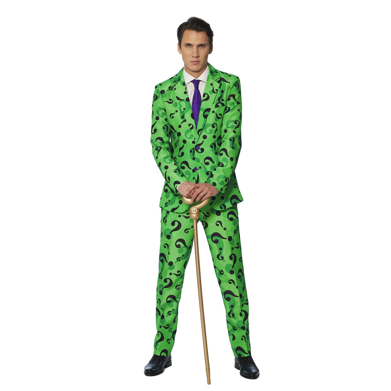 Op deze afbeelding zie je een Kostuums, van het merk Suitmeister. The Riddler™ Question Mark Man Kostuum