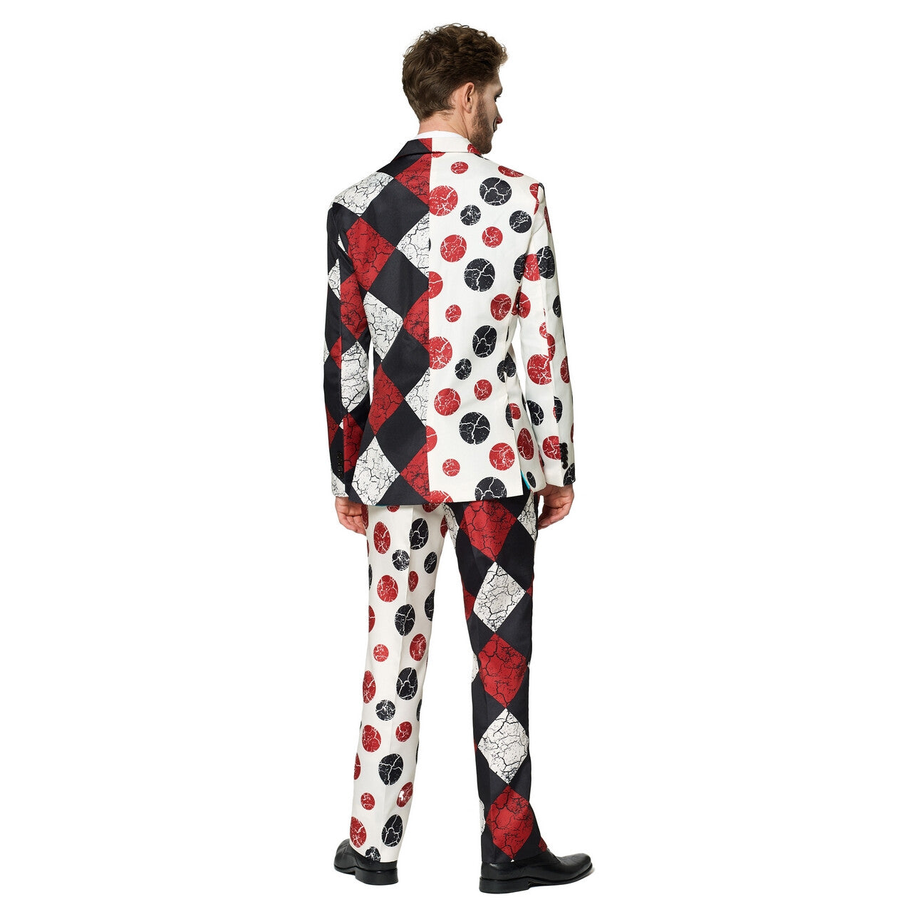 Op deze afbeelding zie je een Kostuums, van het merk Suitmeister. Halloween Bloedvaten Enge Harlekijn Man Kostuum