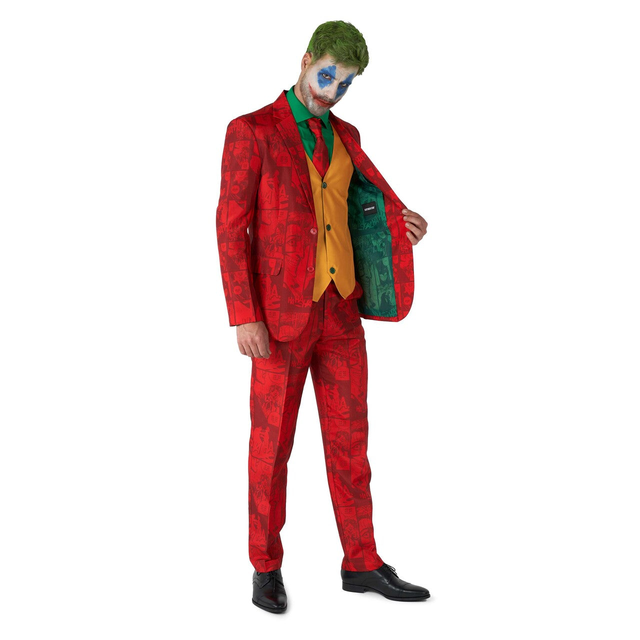 Op deze afbeelding zie je een Kostuums, van het merk Suitmeister. Scarlet Joker™ Man Kostuum