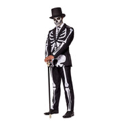 Op deze afbeelding zie je een Kostuums, van het merk Suitmeister. Skeleton Grunge Black Man