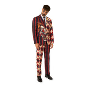 Op deze afbeelding zie je een Kostuums, van het merk Opposuits. Scary Clown Red Man Kostuum