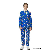 Op deze afbeelding zie je een Kostuums, van het merk Suitmeister. Blauw Van De Kou Sneeuwpop En Sneeuwvlokken Kerst Jongen Kostuum