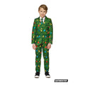 Groen Fonkelend Kerstbomen Jongen Kostuum
