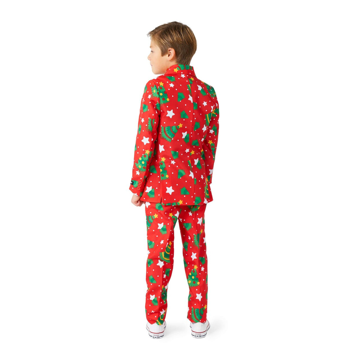 Op deze afbeelding zie je een Kostuums, van het merk Suitmeister. Boys Christmas Trees Stars Red Jongen Kostuum