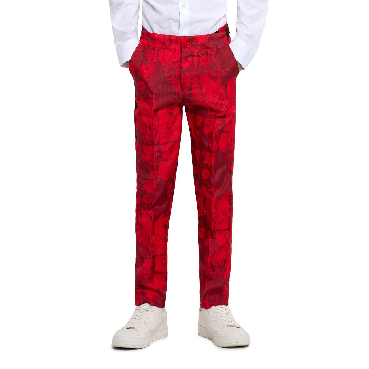 Op deze afbeelding zie je een Kostuums, van het merk Suitmeister. Scarlet Joker™ Boys Jongen Kostuum