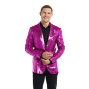 Op deze afbeelding zie je een Kostuums, van het merk Opposuits. Sequins Pink Blazer Man