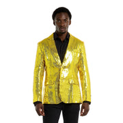 Op deze afbeelding zie je een Kostuums, van het merk Opposuits. Sequins Yellow Blazer Man