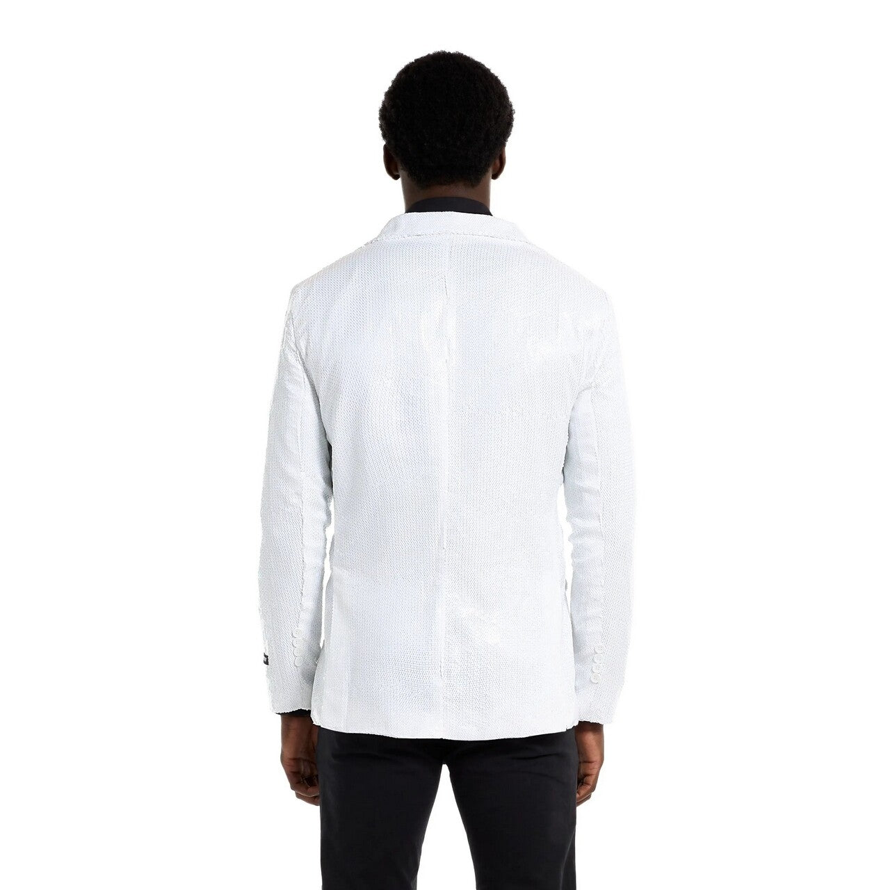Op deze afbeelding zie je een Kostuums, van het merk Opposuits. Sequins White Blazer Man