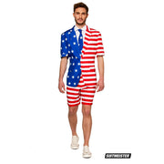 Op deze afbeelding zie je een Kostuums, van het merk Suitmeister. America First Vlag Verenigde Staten USA Zomer Man Kostuum