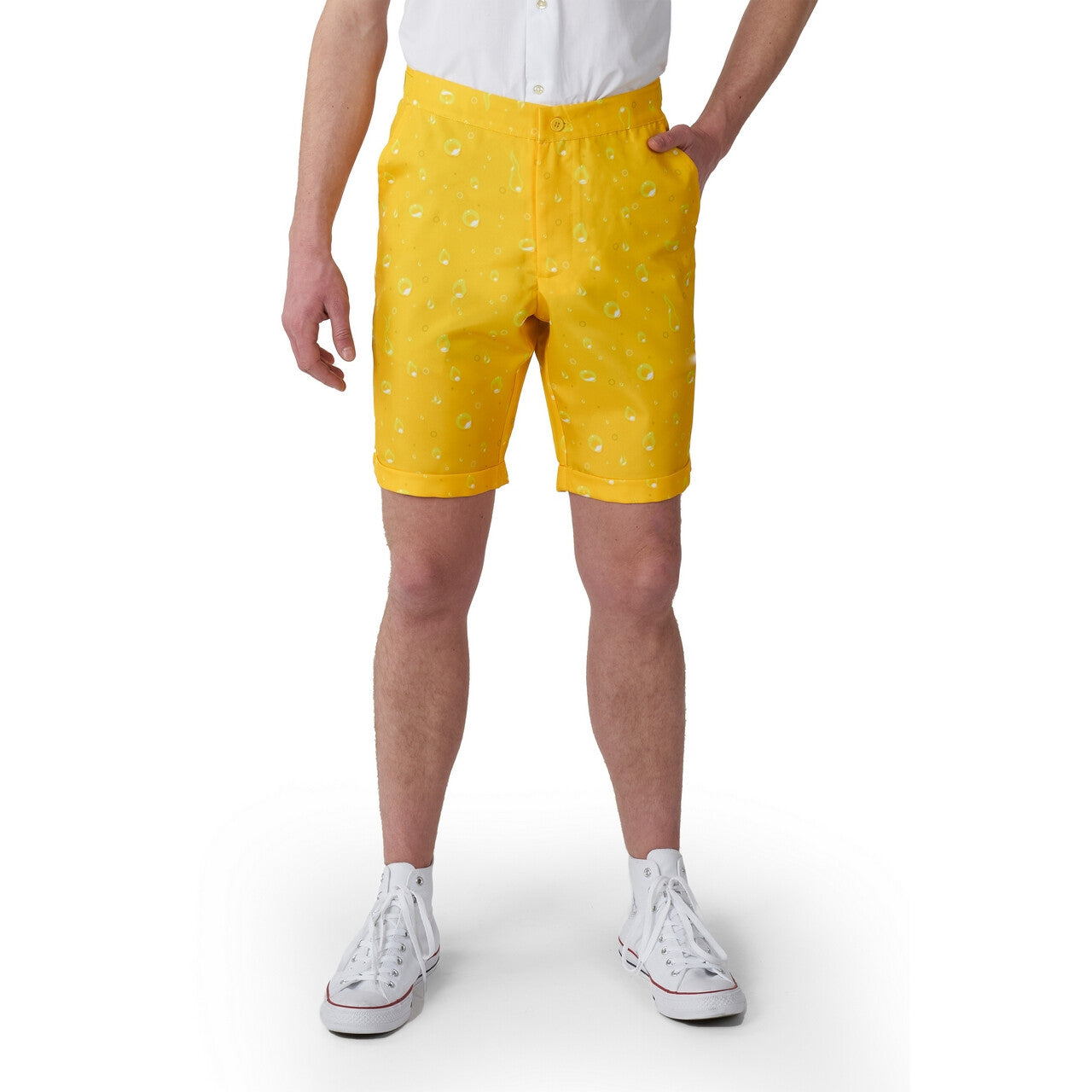 Op deze afbeelding zie je een Kostuums, van het merk Suitmeister. Zomer Geel Premium Biertje Man Kostuum