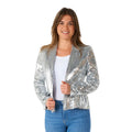 Wmns Sequins Silver Vrouw Kostuum