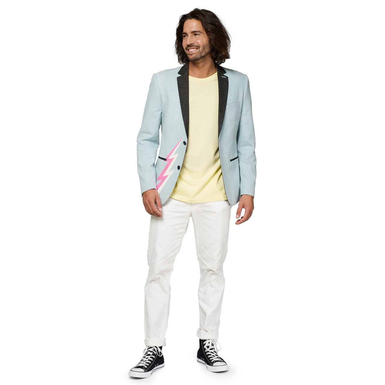 Op deze afbeelding zie je een Kostuums, van het merk Opposuits. Bliksem Stoere Retro Jas Man