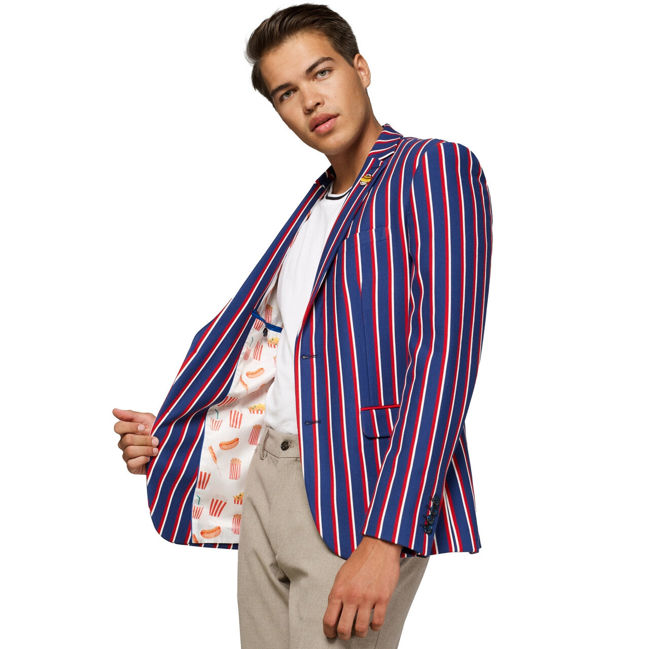 Op deze afbeelding zie je een Kostuums, van het merk Opposuits. Only Here For The Hotdogs Jas Man