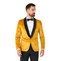 High Class Nette Fluwelen Colbert Goud Man