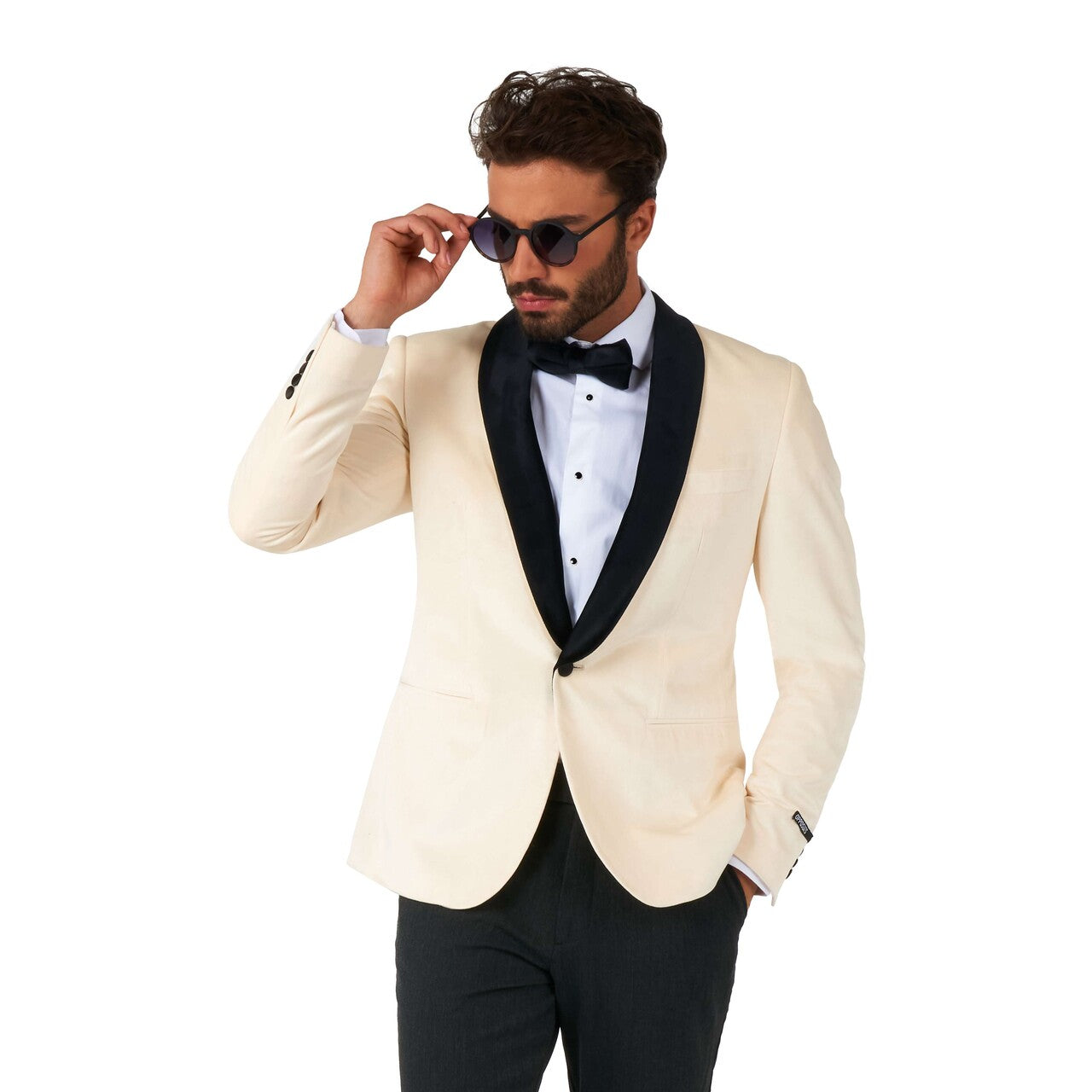 Op deze afbeelding zie je een Kostuums, van het merk Opposuits. Dinner Jacket - Ivory Champagne Man Kostuum