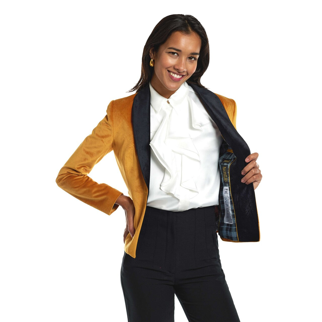 Op deze afbeelding zie je een Kostuums, van het merk Opposuits. Womens Dinner Jacket - Gold Vrouw Kostuum