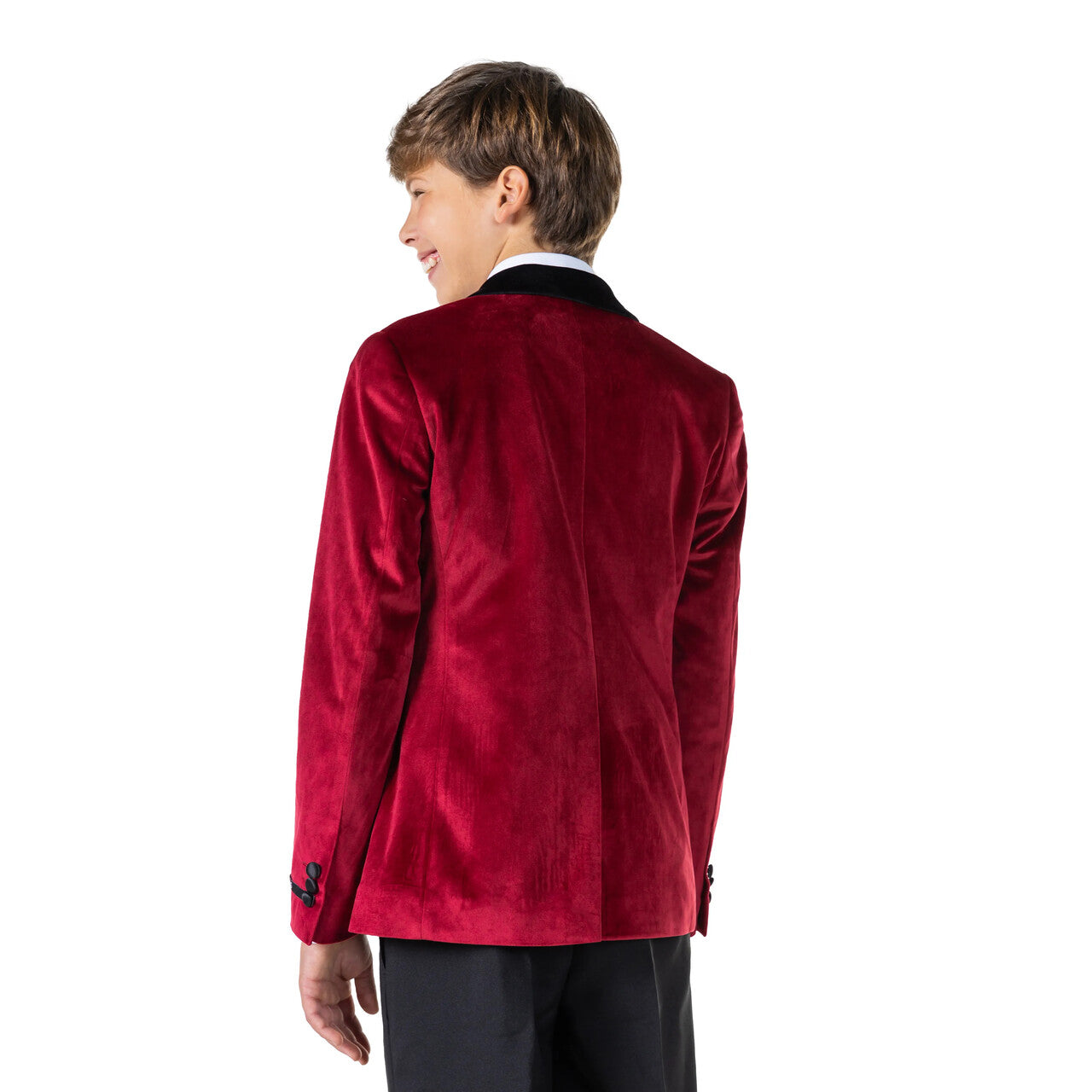 Op deze afbeelding zie je een Kostuums, van het merk Opposuits. Teen Boys Gala Eindejaarsfeest Colbert Rood Jongen