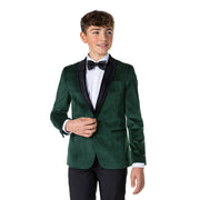 Op deze afbeelding zie je een Kostuums, van het merk Opposuits. Teen Boys Gala Eindejaarsfeest Colbert Groen Jongen