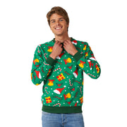 Op deze afbeelding zie je een Kostuums, van het merk Opposuits. Gezellige Xmas Spirit Trui Man