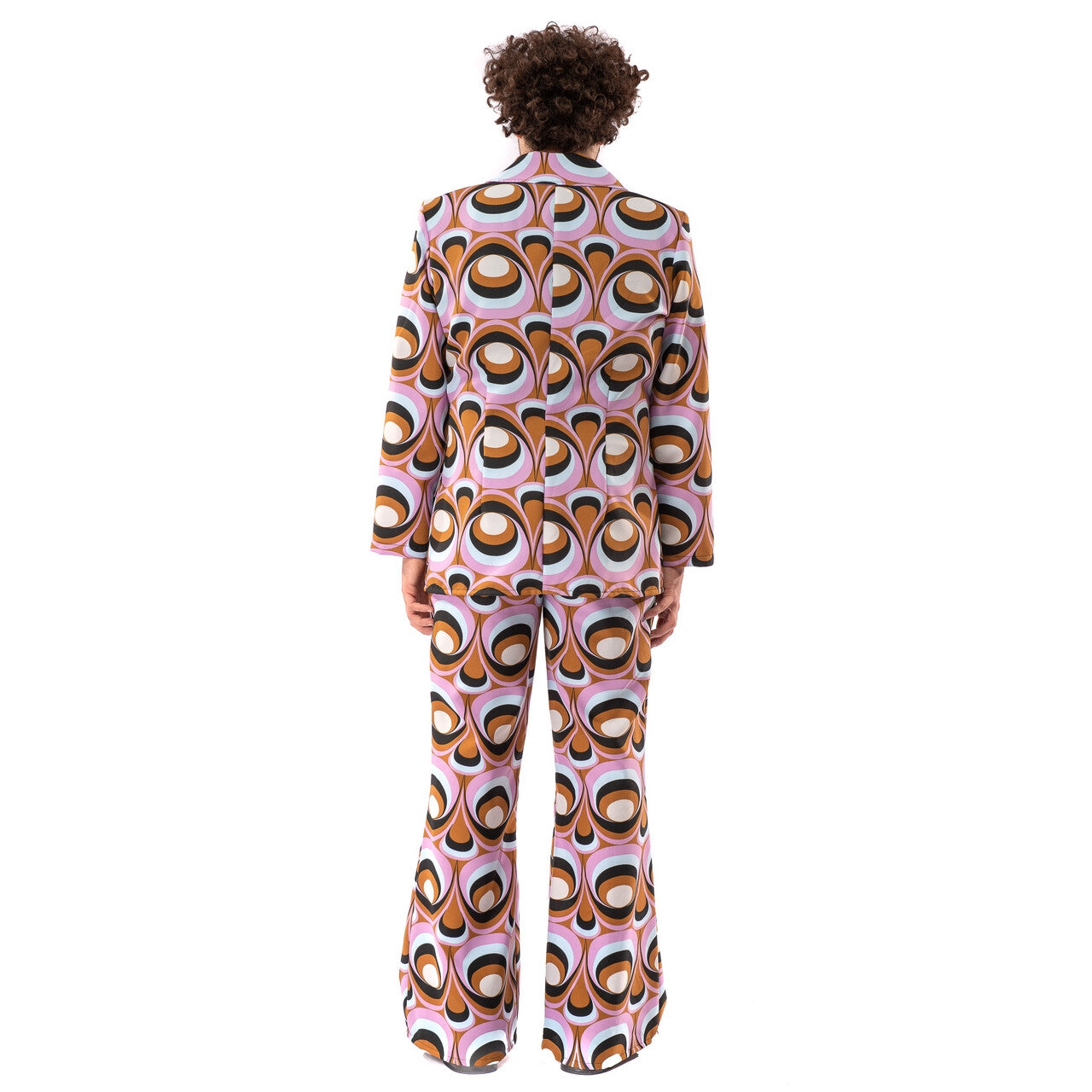 Op deze afbeelding zie je een Kostuums, van het merk Original Replicas. Jaren 70 Hippie Soul Disco 60s Psychedelische Ogen Man Kostuum