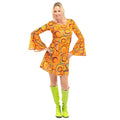 Jaren 70 Hippie Soul Disco 60s Agent Orange Jurk Vrouw