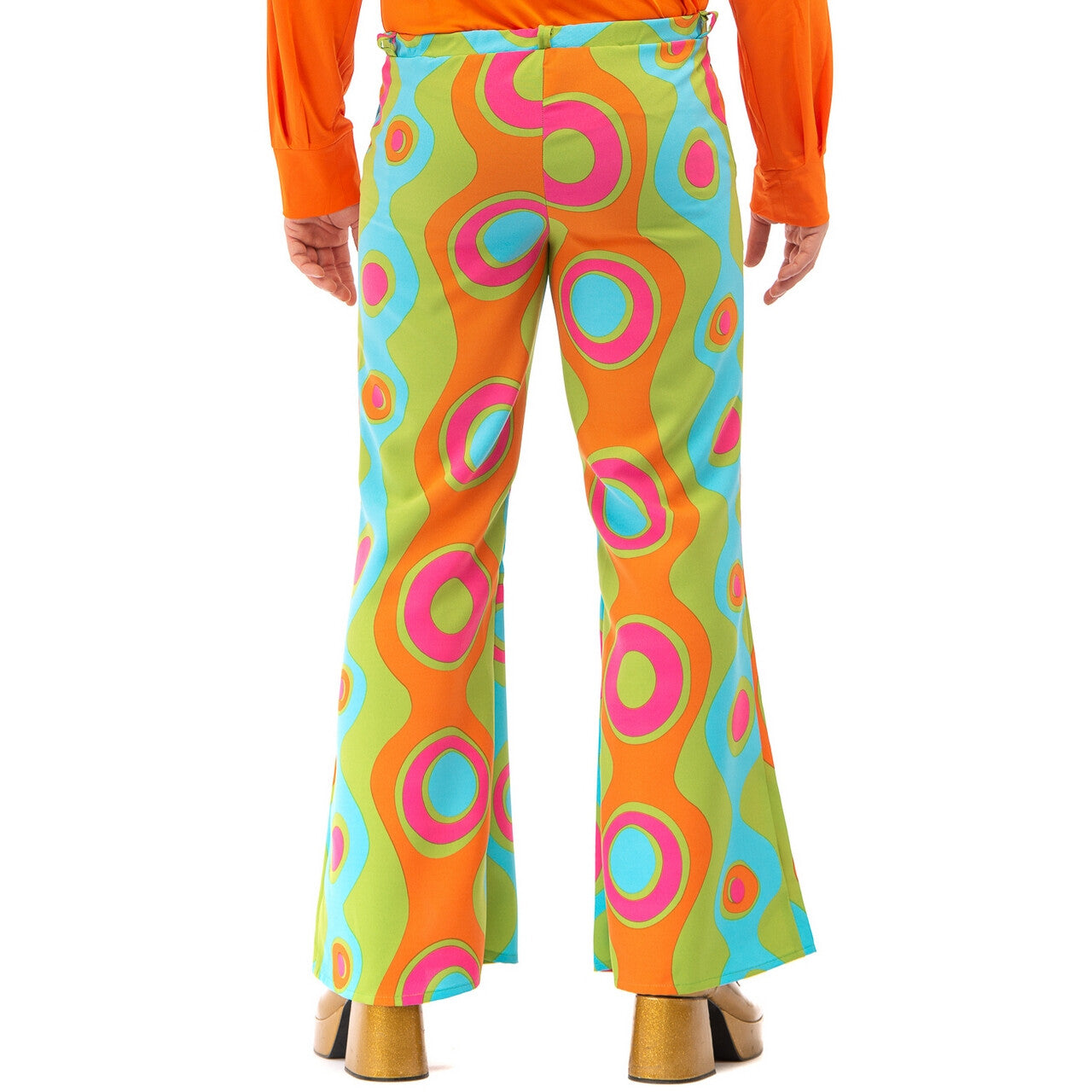 Op deze afbeelding zie je een Kostuums, van het merk Original Replicas. Jaren 60 Psychedelische Golven Flower Power Hippie Festival Broek Man