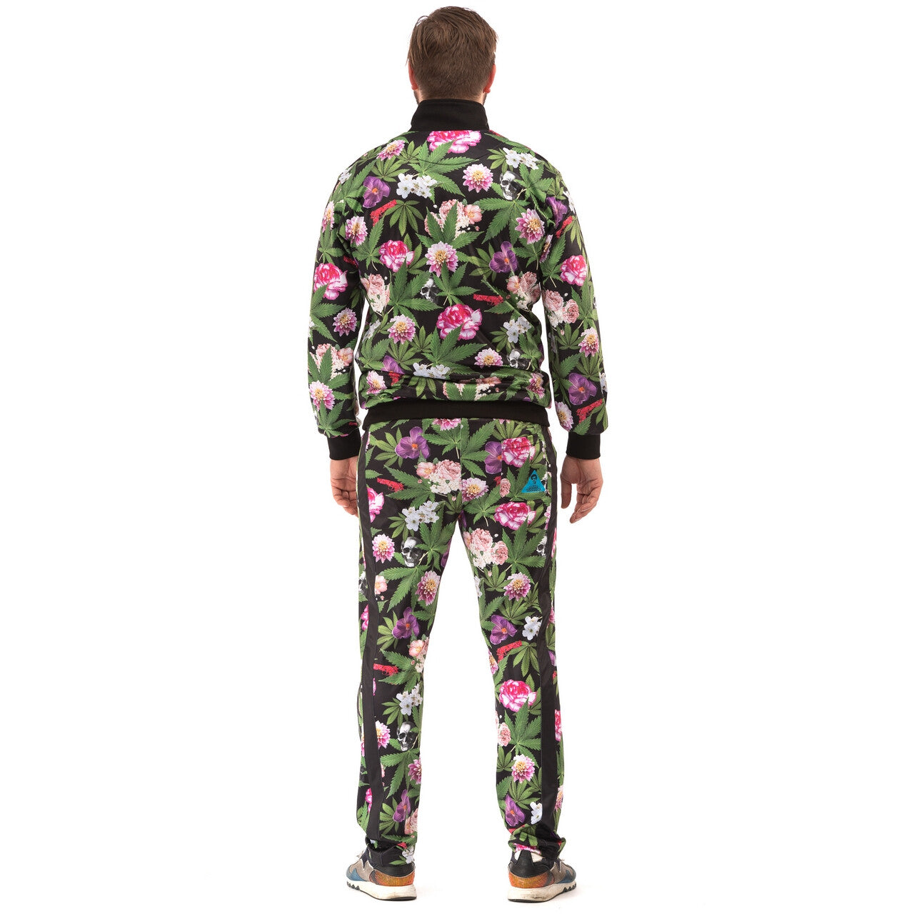 Op deze afbeelding zie je een Kostuums, van het merk Original Replicas. Pablo Discobar Festival Suit Marihuana Hawaii Kostuum