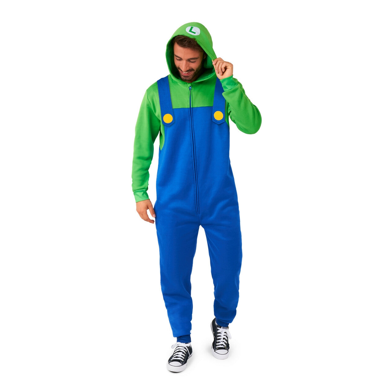 Op deze afbeelding zie je een Kostuums, van het merk Opposuits. Lollige Super Loodgieter Luigi™ Onesie Kostuum
