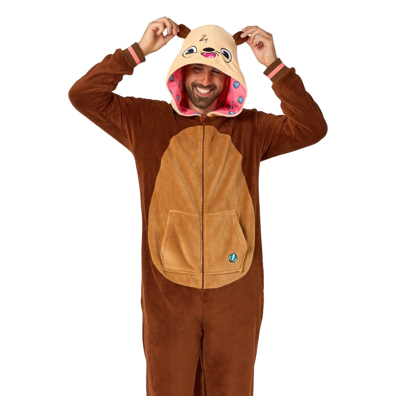 Op deze afbeelding zie je een Kostuums, van het merk Opposuits. Ottie De Otter Onesie Man Kostuum