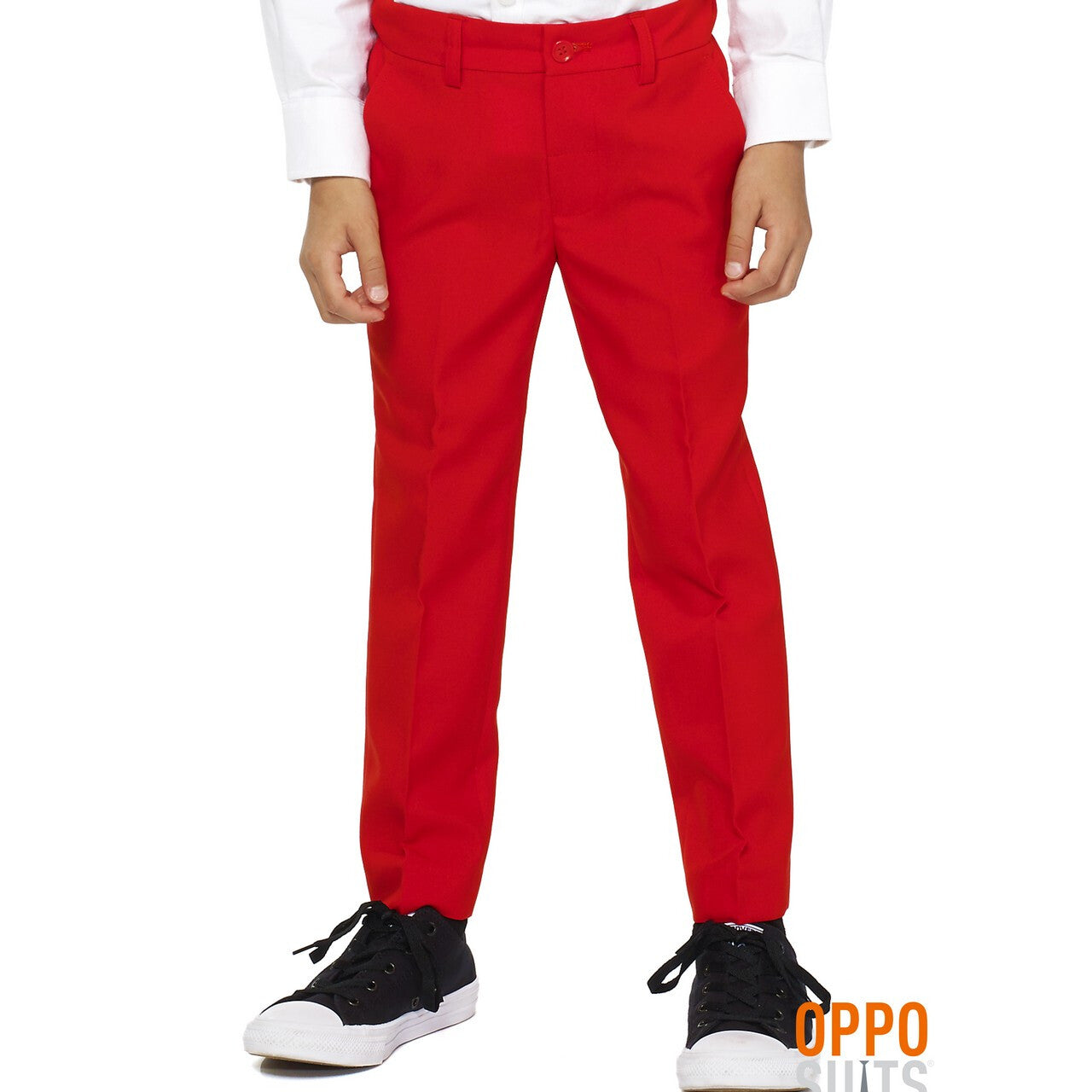 Op deze afbeelding zie je een Kostuums, van het merk Opposuits. Intense Red Devil Opposuit Jongen Kostuum